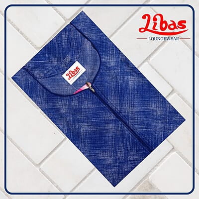 Schiava Blue Bizi Lizi Nighty With Floral Print All Over From Libas Loungewear - AL1040