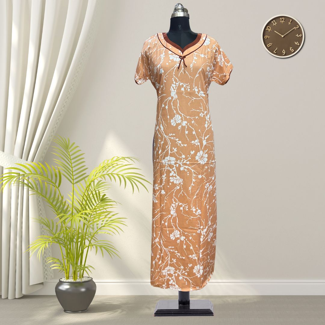 Sandle Soft Cotton Nighty With All Over From Libas Loungewear - AL1110