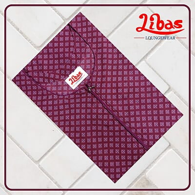 Purple Bizi Lizi Nighty With Floral Print All Over From Libas Loungewear - AL1046
