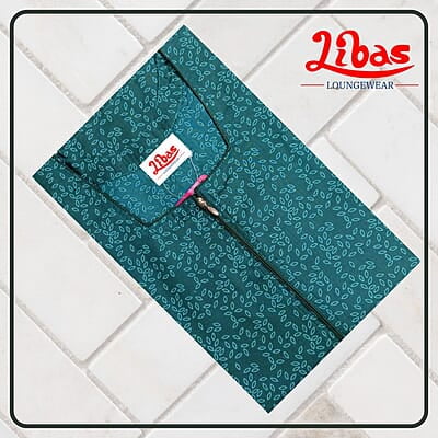 Tlaloc Blue Bizi Lizi Nighty With Floral Print All Over From Libas Loungewear - AL1059