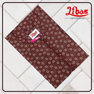 Dried Plum Brown Bizi Lizi Nighty With Floral Print All Over From Libas Loungewear - AL1062