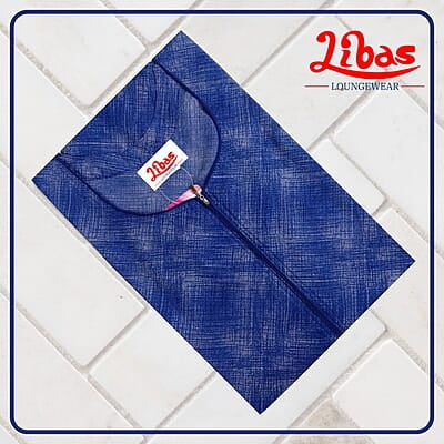 Passionate Blue Cotton Nighty With Floral Print All Over From Libas Loungewear - AL1015