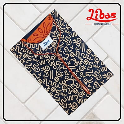 Metal Black Cotton Nighty With Geometric Print All Over From Libas Loungewear - AL1019