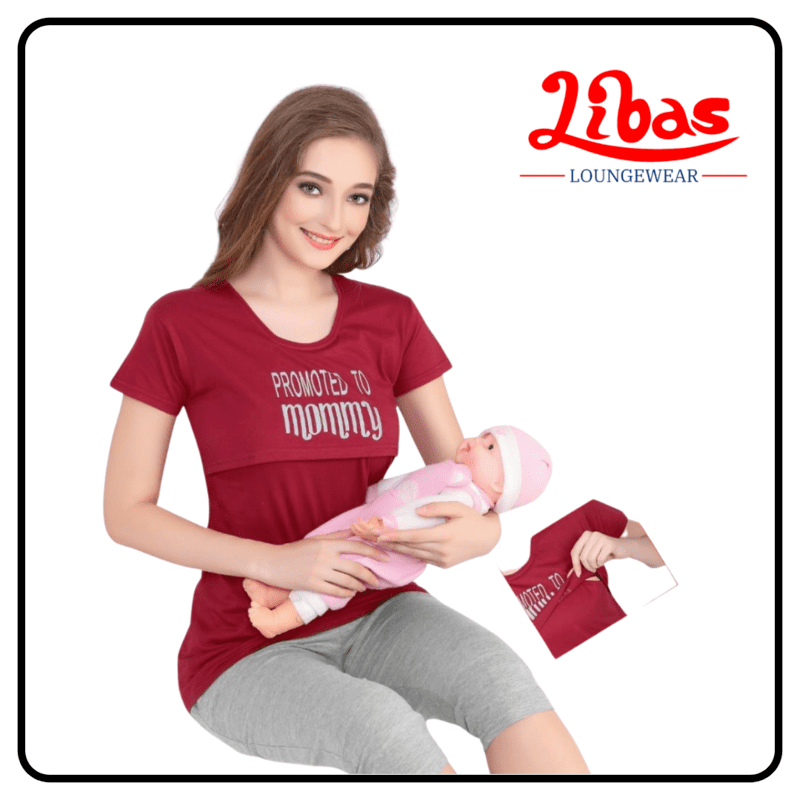 Libas Made For Moms Feeding Night Suit - FNS015 Libas Made For Moms Feeding Night Suit - FNS015
