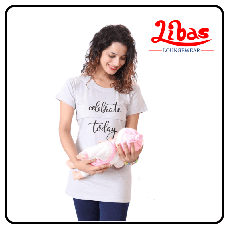 Easy Feeding Maternity T-Shirt-FT002