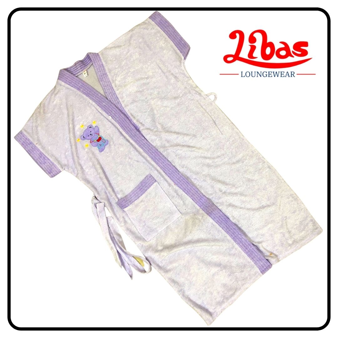 Desert storm towel material kids bathrobe from libas loungewear-KB012