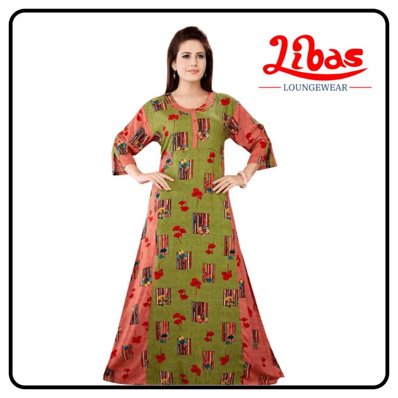 long sleeve nighty from Libas loungewear - LSN037 long sleeve nighty from Libas loungewear - LSN037