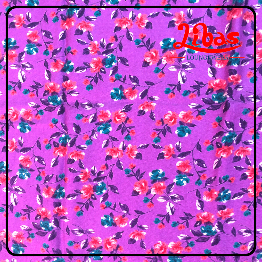 Magenta alphine pleated nighty in floral prints & embroidery work from libas loungewear-PLT021 Magenta alphine pleated nighty in floral prints & embroidery work from libas loungewear-PLT021