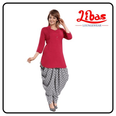 Classic Patiala Lounge Sets from Libas Loungewear - PT005