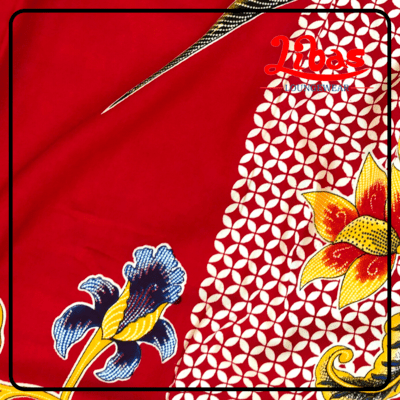 Red rayon kaftan nighty with floral prints from libas loungewear-KF053