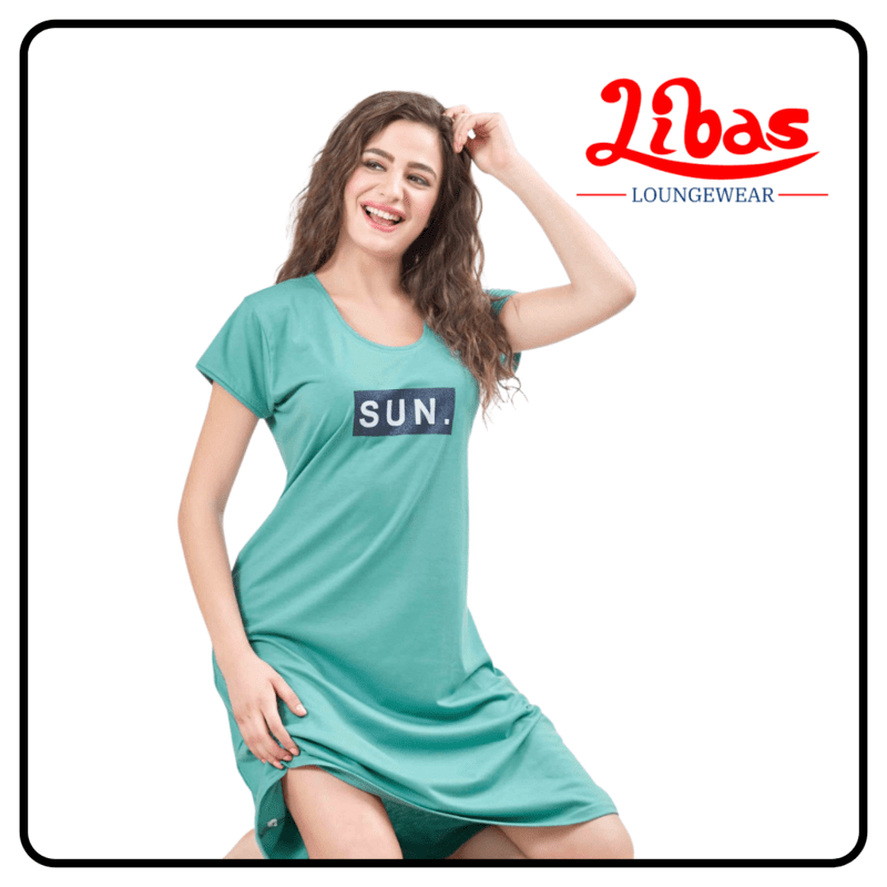 Stylish short nighty from libas loungewear - SHN003 Stylish short nighty from libas loungewear - SHN003