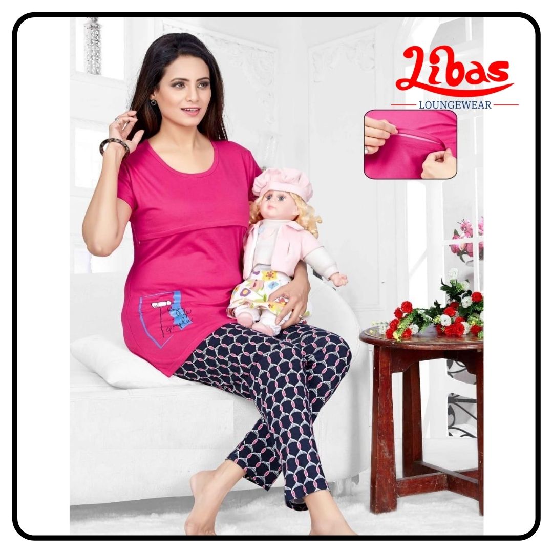 Libas Made For Moms Feeding Night Suit - FNS012